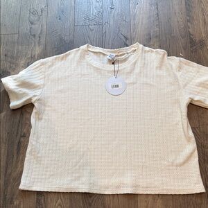 Princess Polly White Knit Oversized Short Sleeve Top